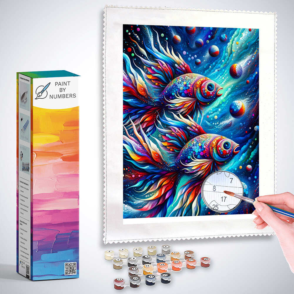 Paint by Numbers - Colorful fish – DIY Paint by Numbers