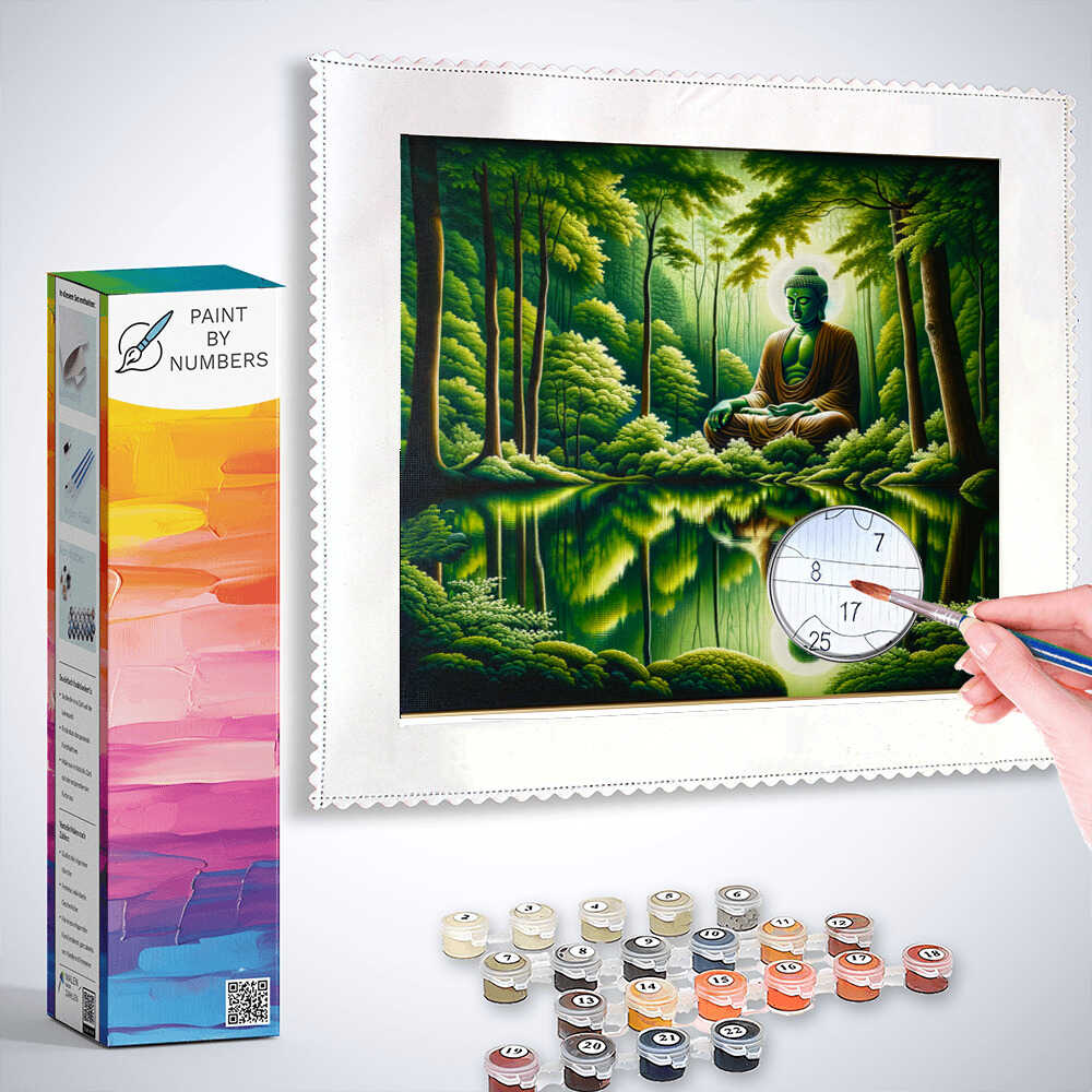 Paint by Numbers Buddha at the window DIY Paint by Numbers