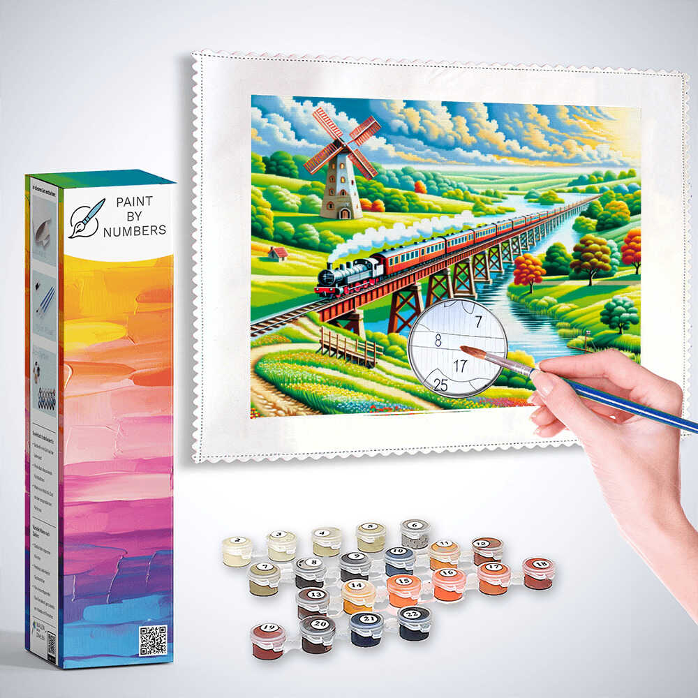 Paint by Numbers - World of trains – DIY Paint by Numbers