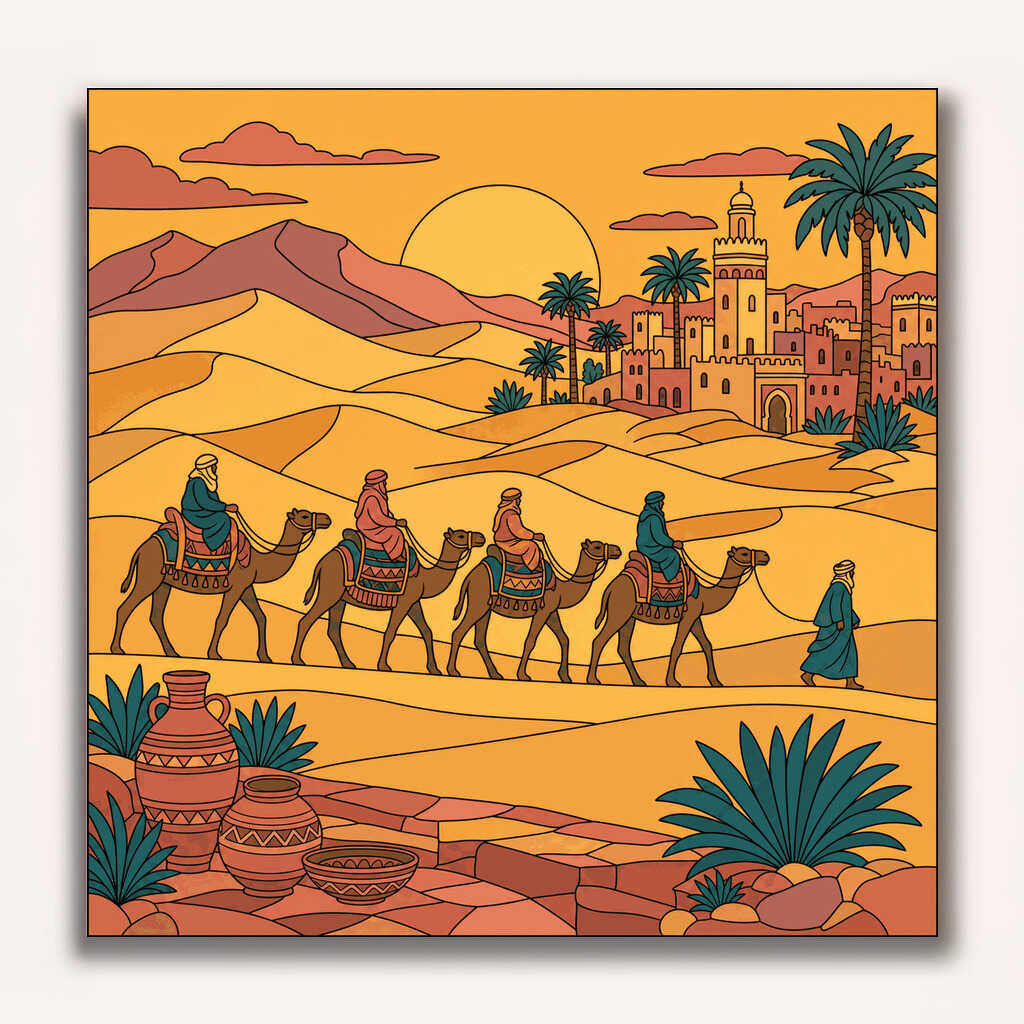 Paint by Numbers - Caravan in the Golden Light