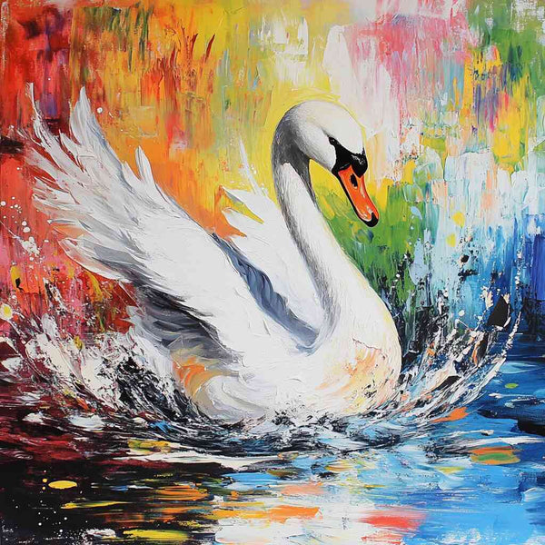 Paint by Numbers - Elegance in motion, swan
