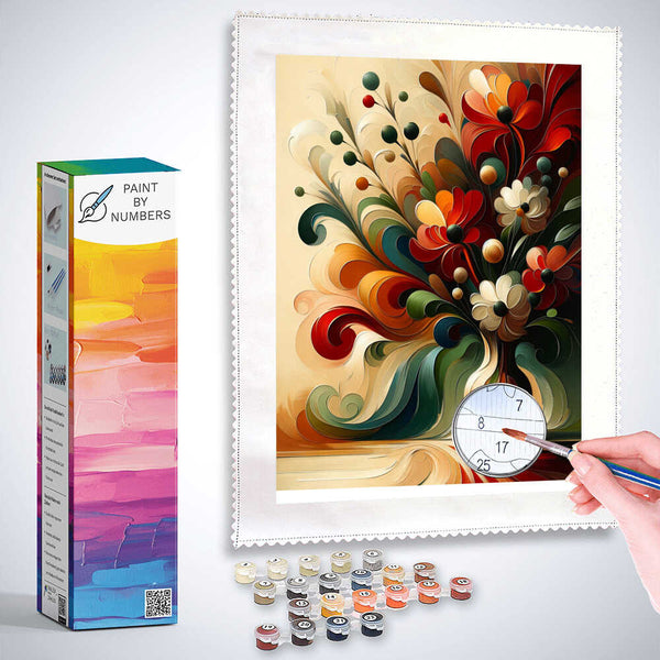 Flower vase, Abstract - Paint by Numbers