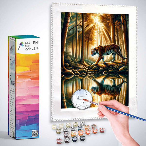 Paint by Numbers - Tiger in the forest