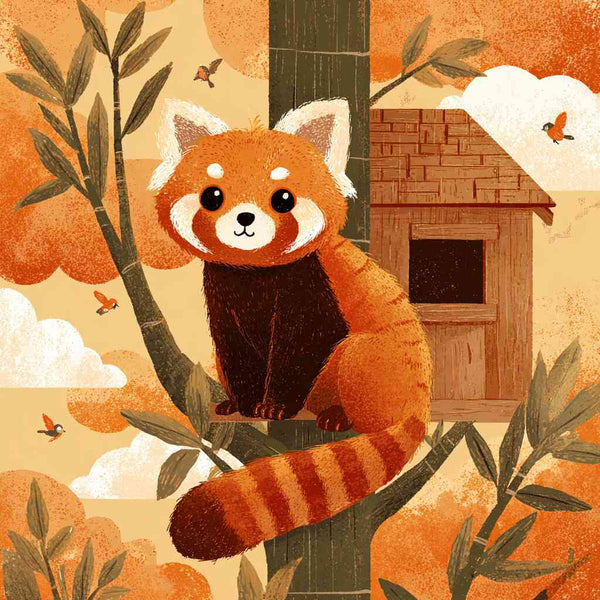 Paint by Numbers - Autumn Dreamer: The Little Panda in the Bamboo Forest