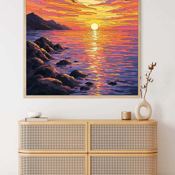 Paint by Numbers - Magical sunset on the Mediterranean