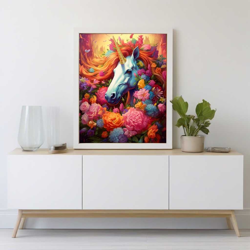 Paint by Numbers - Magic Forest, Golden Unicorn