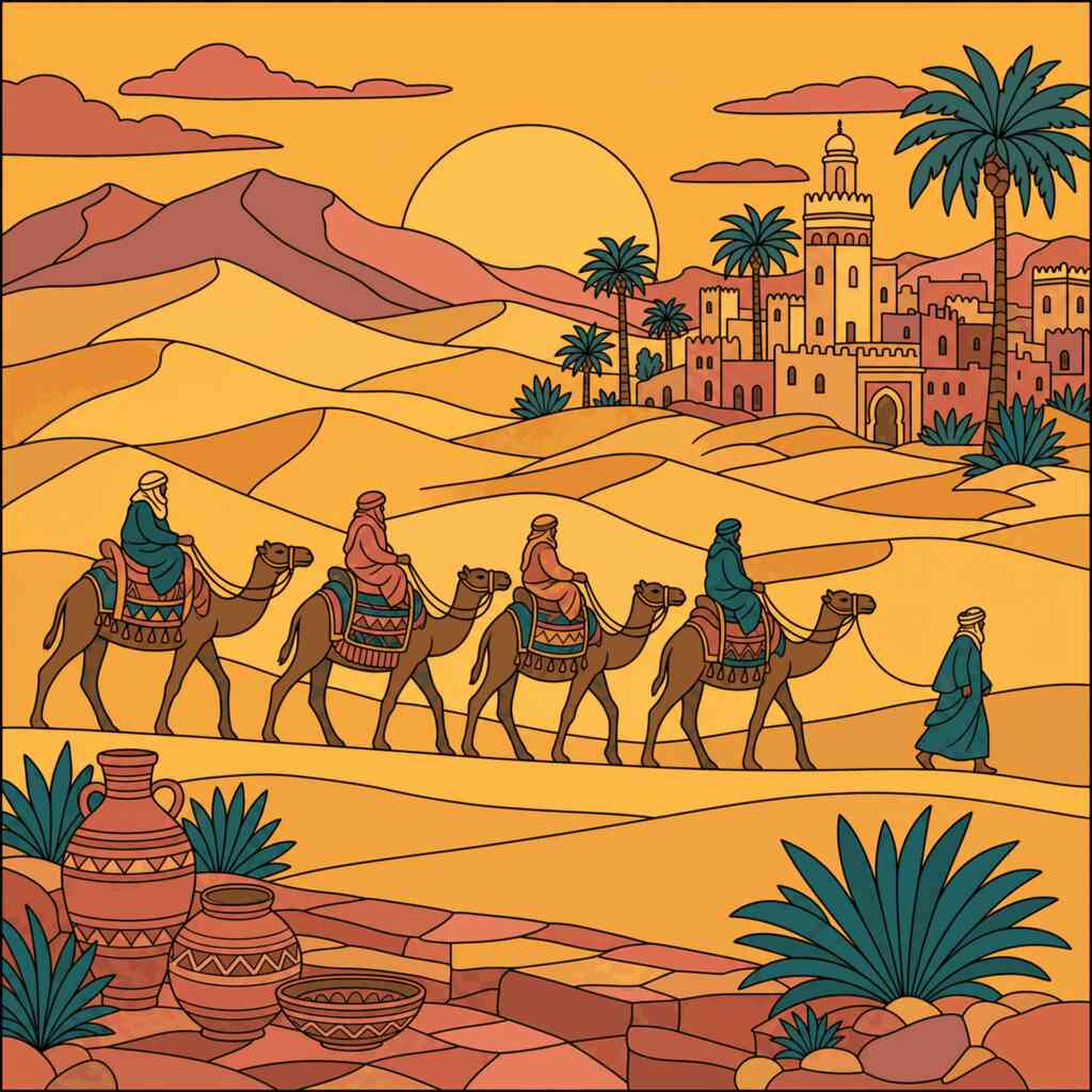 Paint by Numbers - Caravan in the Golden Light