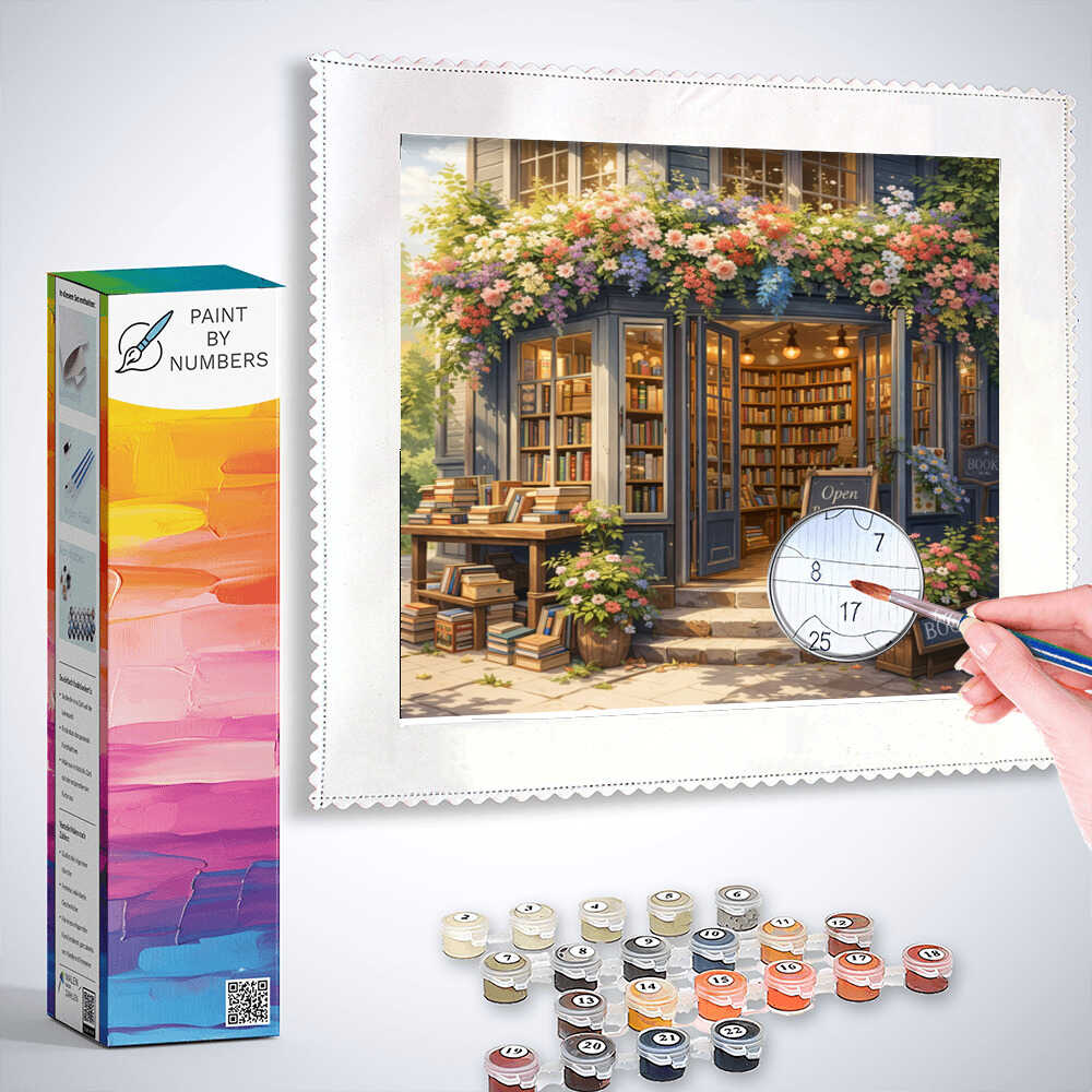 Paint by Numbers - A book paradise in bloom