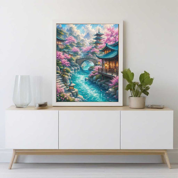 Paint by Numbers - Springtime magic in the cherry blossom valley