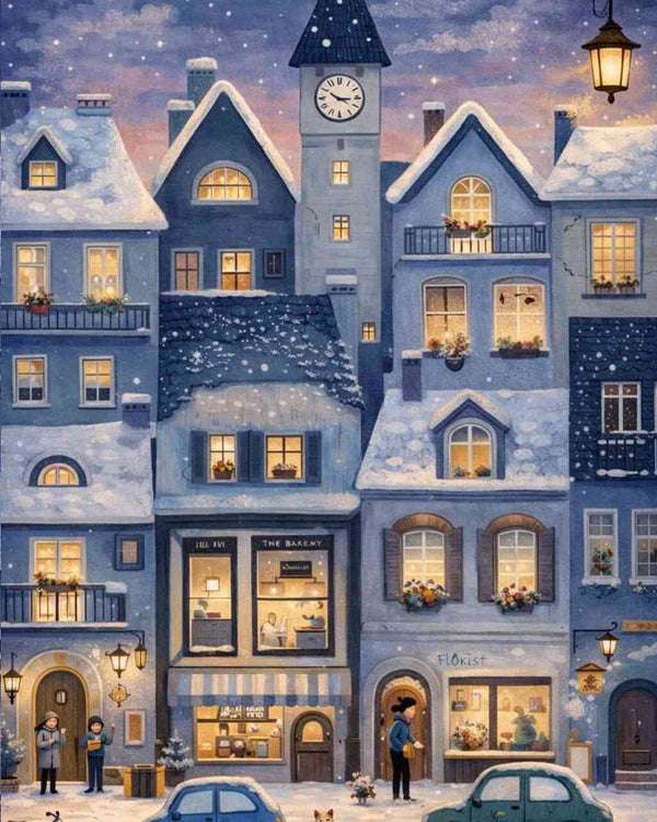 Paint by Numbers - Winter magic in the old town