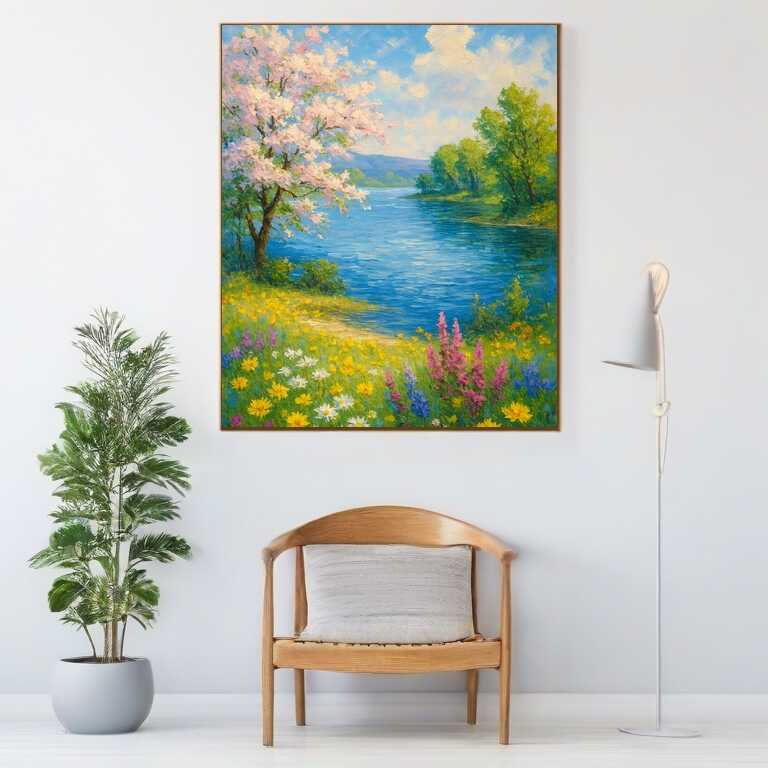 Paint by Numbers - Spring poetry by the lake