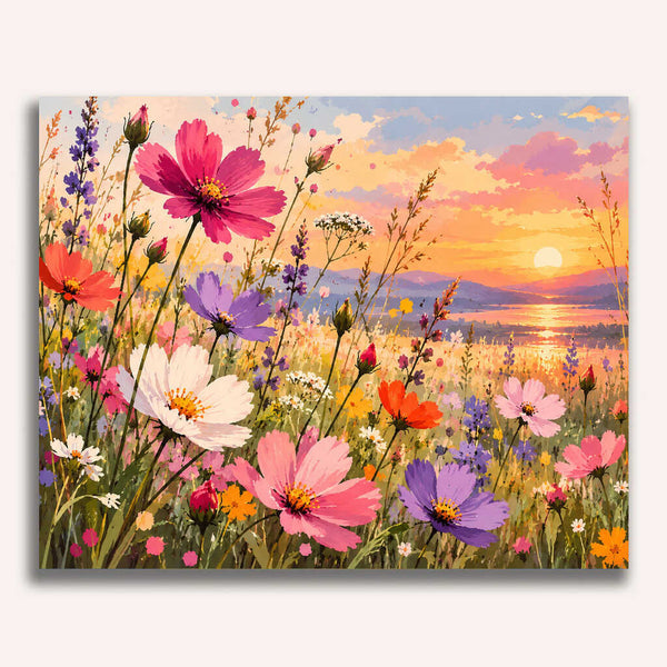 Paint by Numbers - Sunshine magic in the flower meadow
