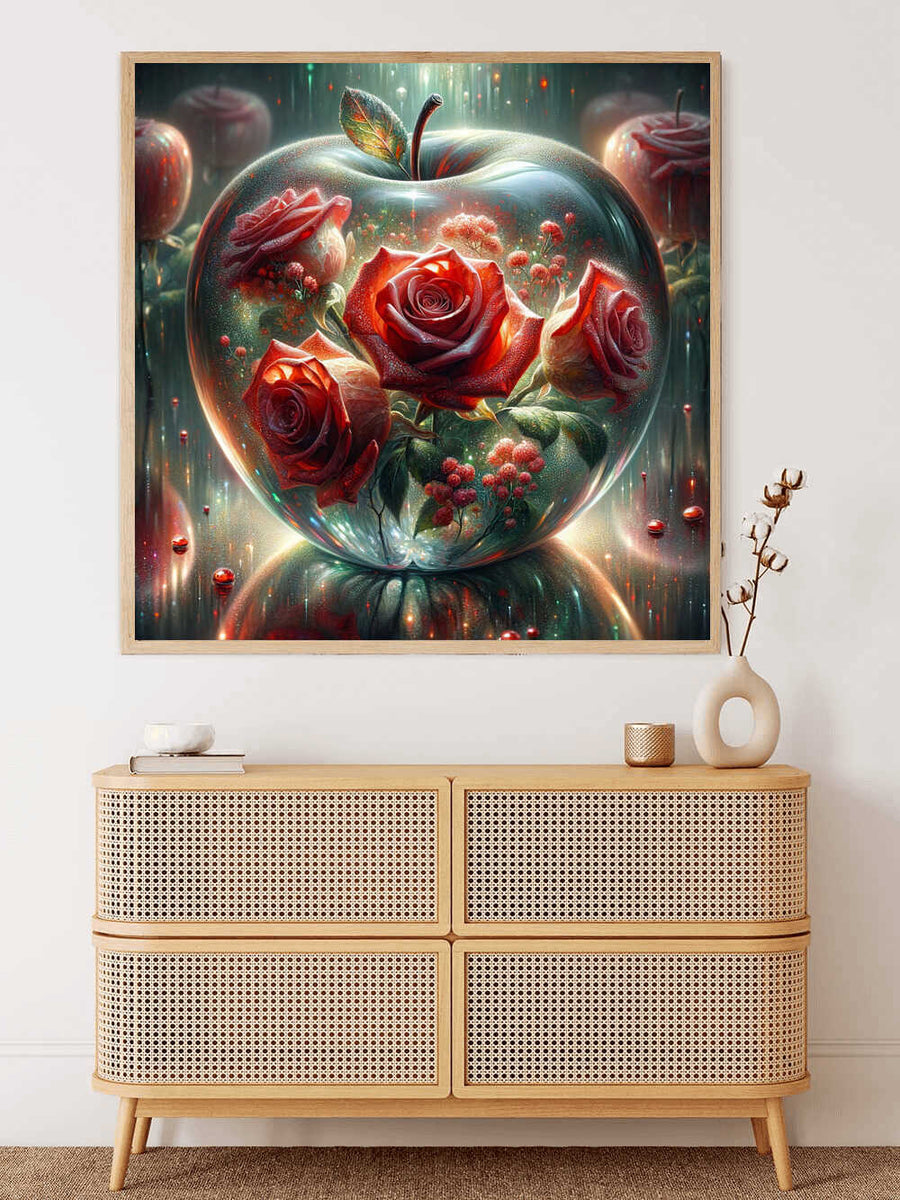 Paint by Numbers - Glass Apple Red Roses