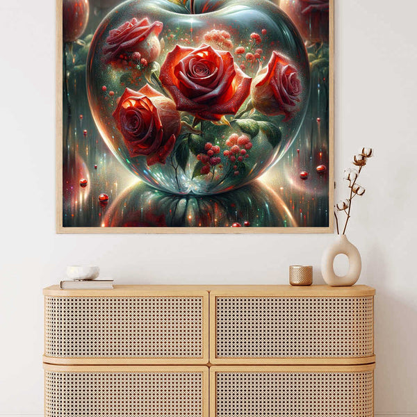 Paint by Numbers - Glass Apple Red Roses