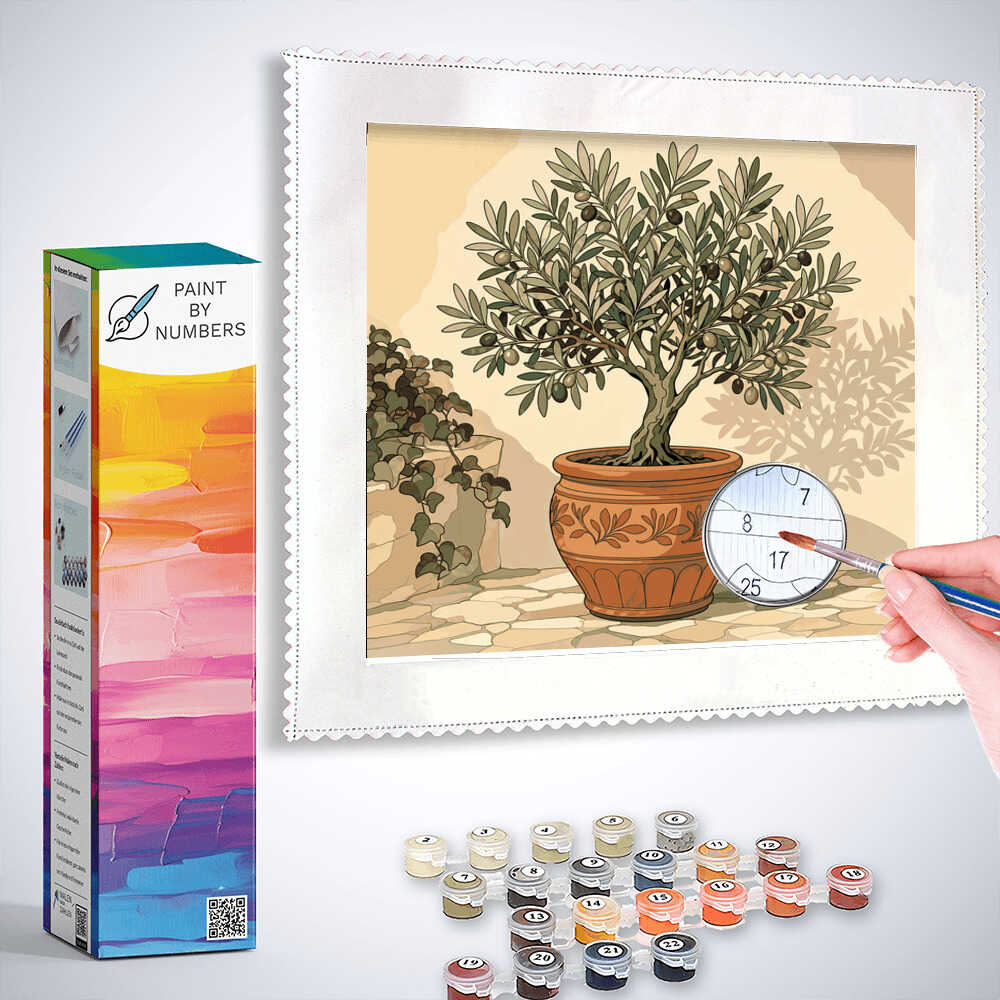 Paint by Numbers - Mediterranean sun – peace in the olive pot
