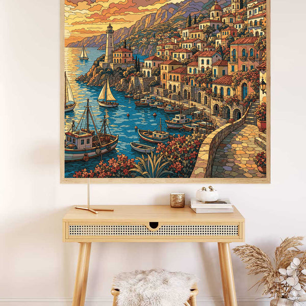 Paint by Numbers - Sunset in Amalfi – Mediterranean magic
