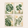 Botanical Harmony, set of 4 - Mini paint by numbers
