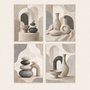 calm stone, set of 4 - Mini paint by numbers