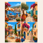 Mediterranean delight, set of 4 - Mini paint by numbers
