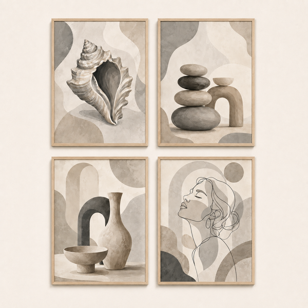 silent harmony, set of 4 - Mini paint by numbers