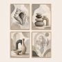 silent harmony, set of 4 - Mini paint by numbers