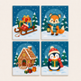 christmas magic, set of 4 - Mini paint by numbers