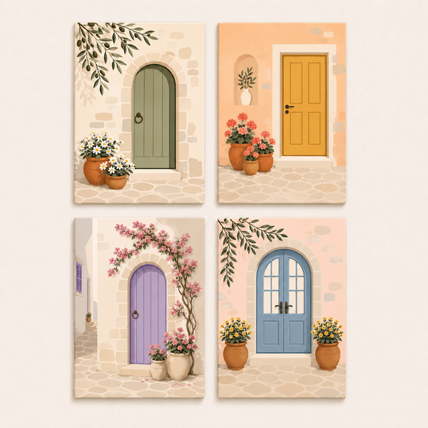 doors, set of 4 - Mini paint by numbers