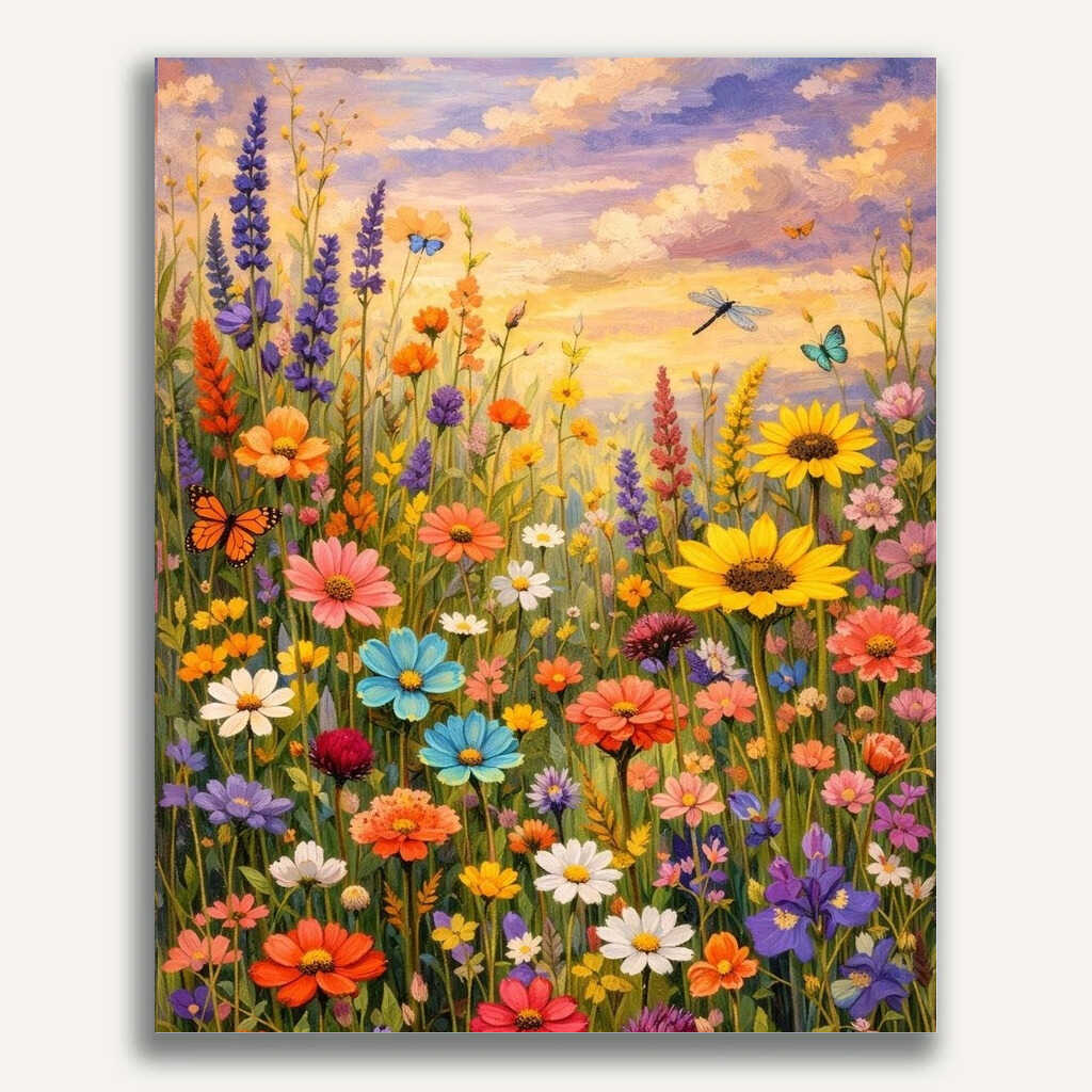 Paint by Numbers - A summer dream in a sea of blossoms
