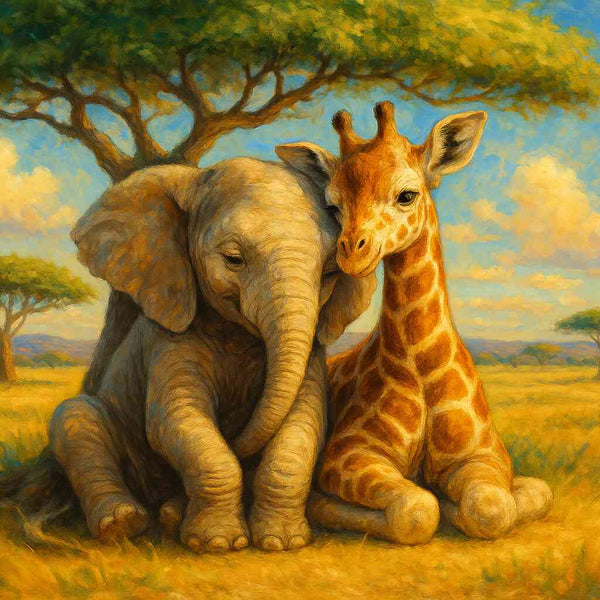 Paint by Numbers - Friends under the savannah sun