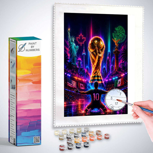 Paint by Numbers - Football in neon lights