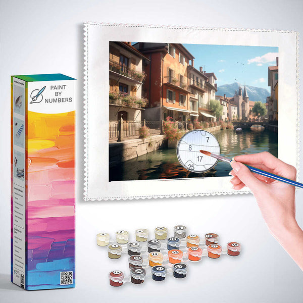 Paint by Numbers - Mediterranean idyll, city in the mountains