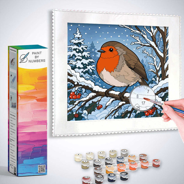 Paint by Numbers - Winter Magic: The Robin