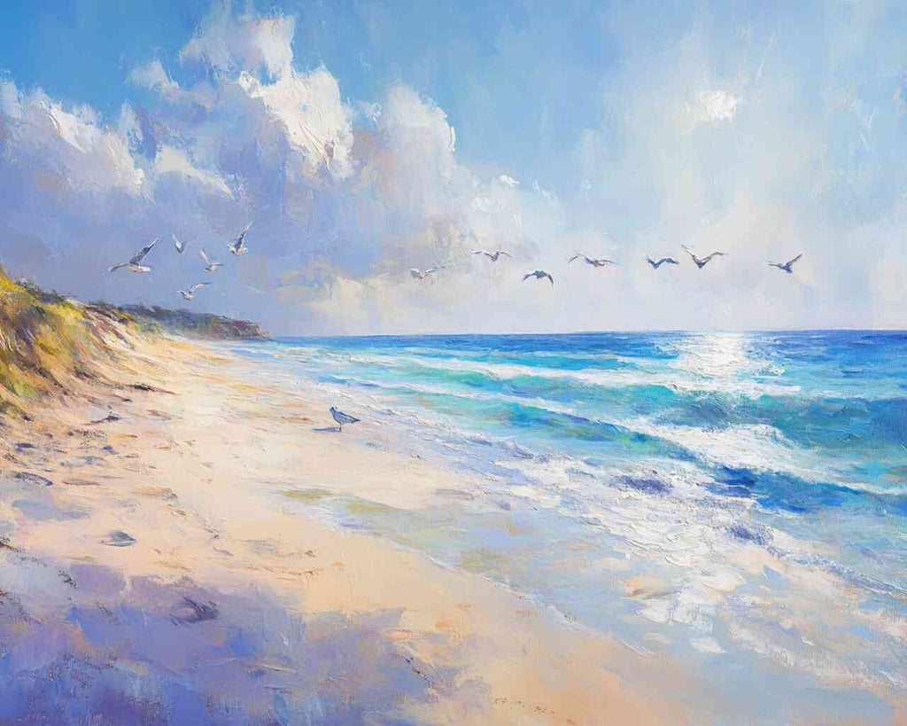 Paint by Numbers - Coastal whispers, seagull flight