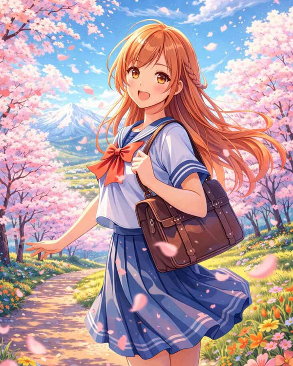 Paint by Numbers - Spring awakening amidst the magic of cherry blossoms