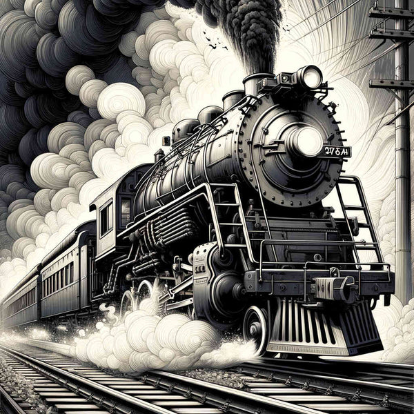 Steam locomotive - Paint by Numbers