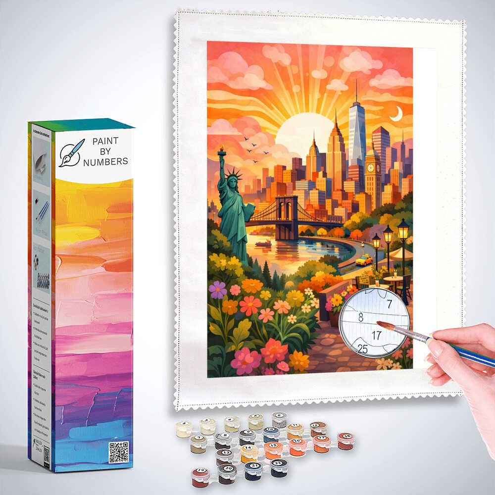 Paint by Numbers - Sunrise over Manhattan
