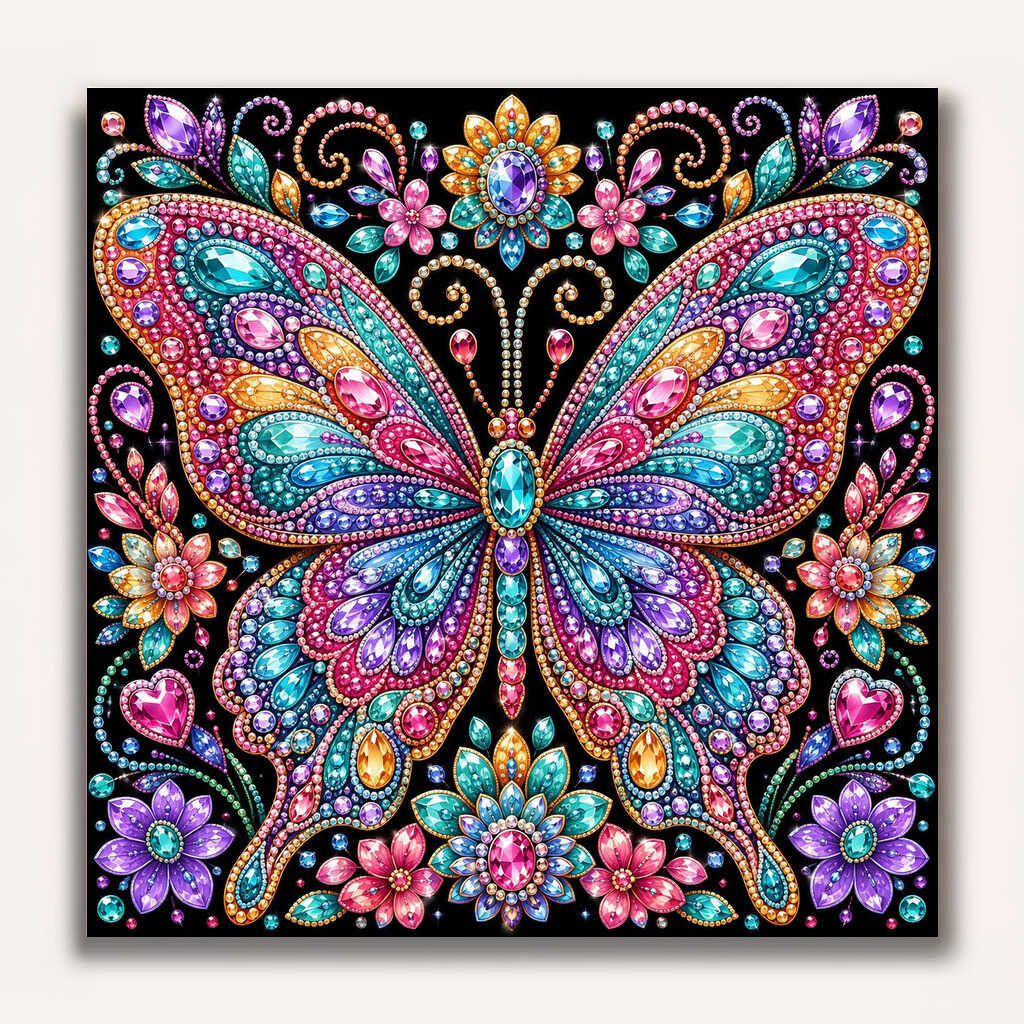Paint by Numbers - Jeweled Wings, Sparkling Fantasy