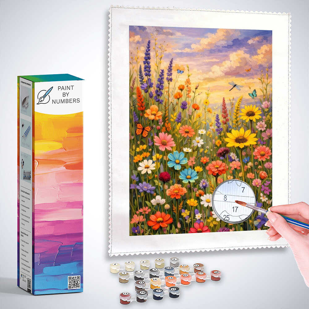 Paint by Numbers - A summer dream in a sea of blossoms