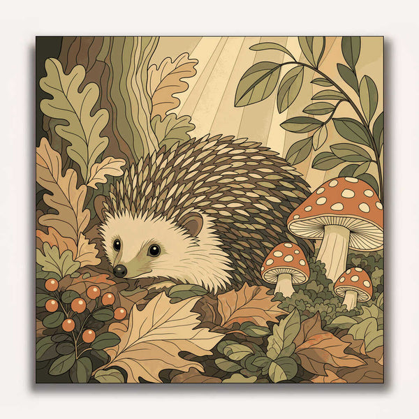 Paint by Numbers - The Magic of the Forest – A Hedgehog in Autumn