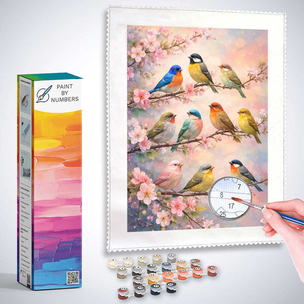 Paint by Numbers - Melody of spring, birdsong