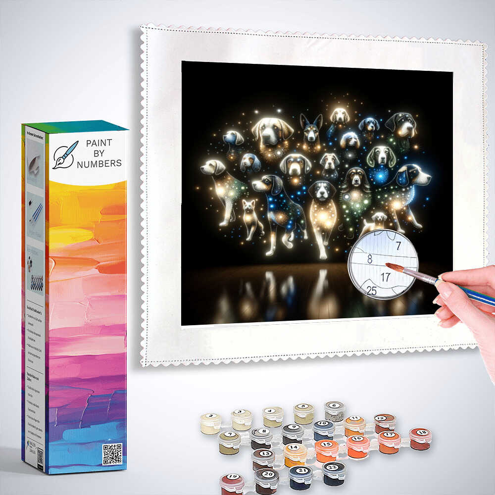 Paint by Numbers - Star Dogs: A Heavenly Symphony