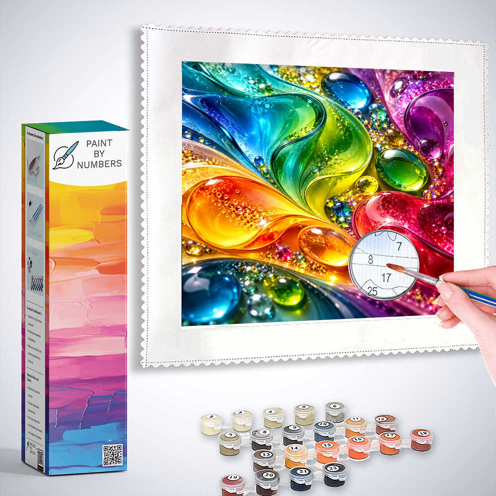 Paint by Numbers - Colorful rain