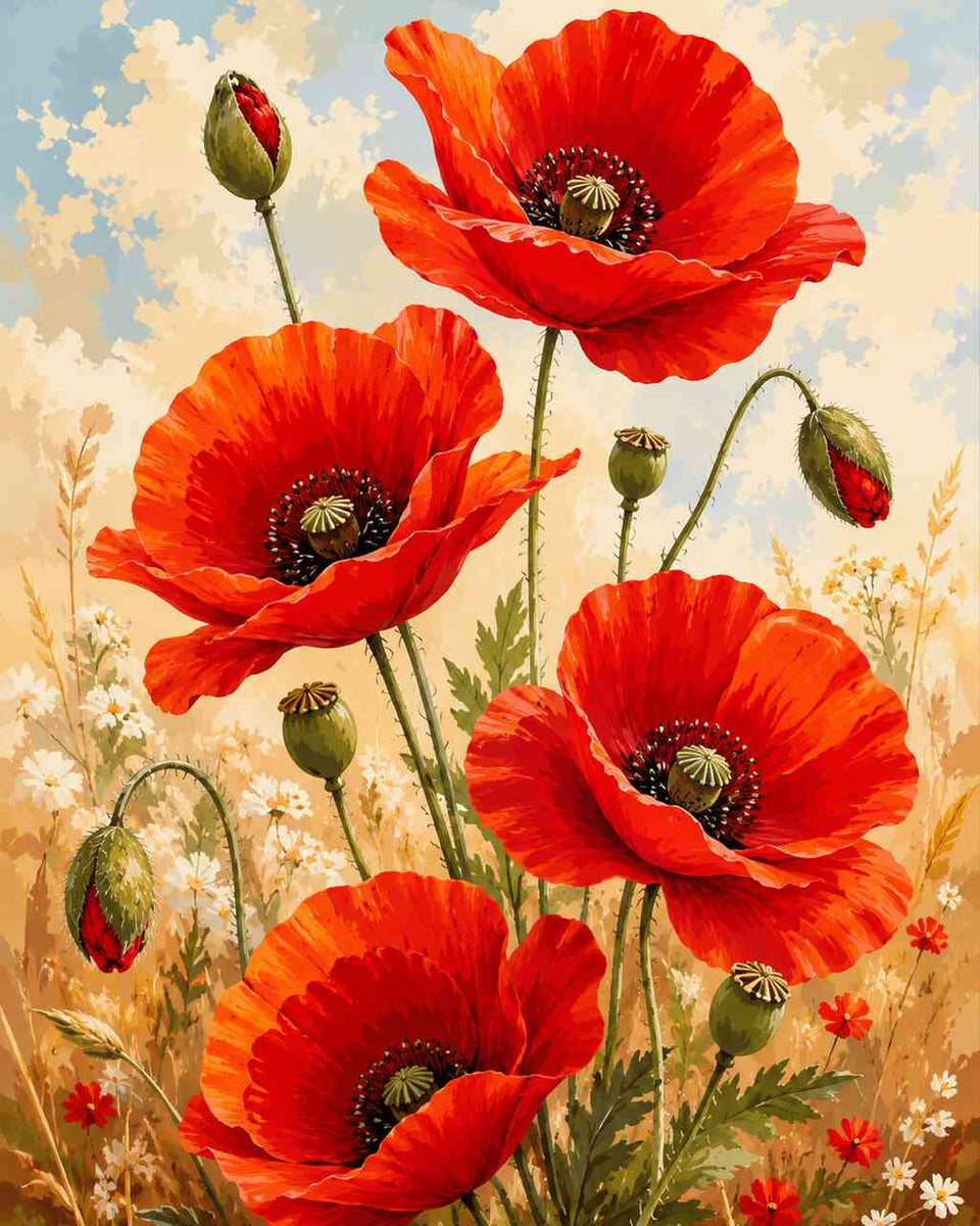 Paint by Numbers - Summer dream in the poppy field