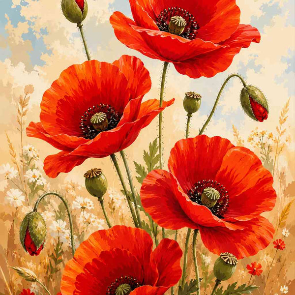 Paint by Numbers - Summer dream in the poppy field