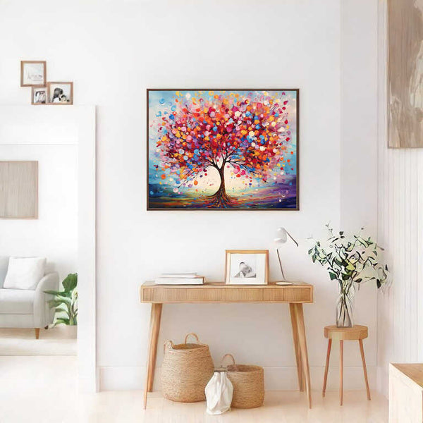 Paint by Numbers - Tree of life of colorful joy, abstract