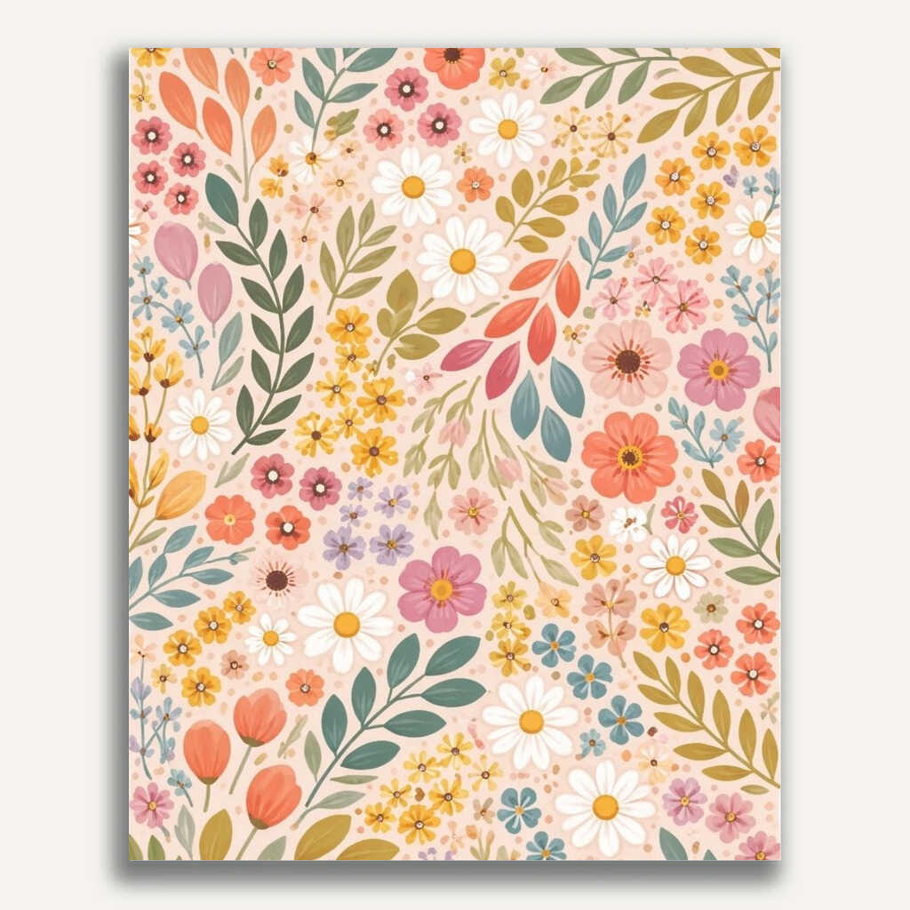 Paint by Numbers - Floral magic, spring poetry