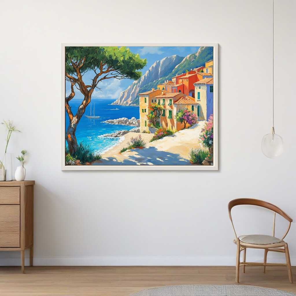 Paint by Numbers - Mediterranean idyll with flower path
