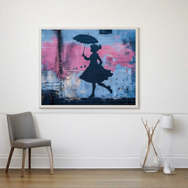 Paint by Numbers - Dance in the shadow rain, Banksy style