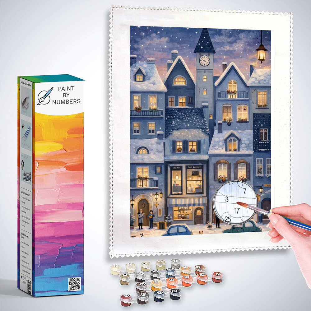 Paint by Numbers - Winter magic in the old town