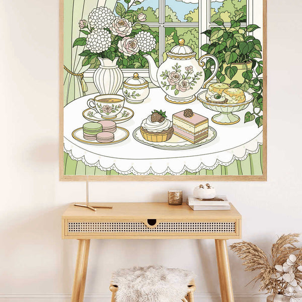 Paint by Numbers - A touch of nostalgia: Tea time in the garden